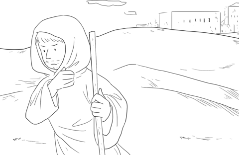 Exodus 2 15 Moses Kills An Egyptian   Moses Fled Coloring Page